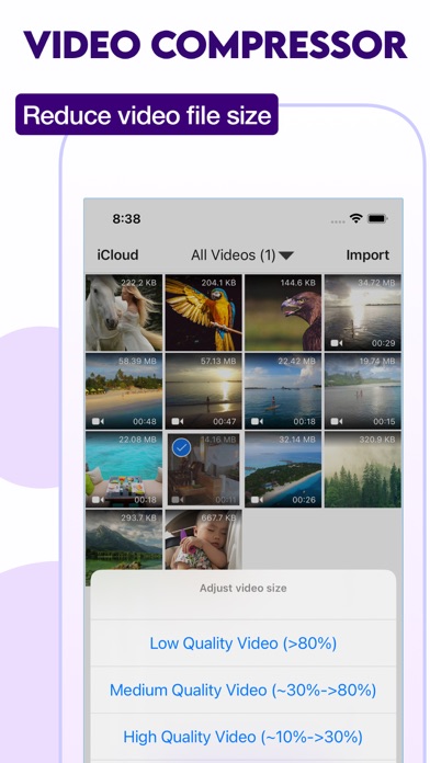 Screenshot #3 pour Video Compressor - Reduce file