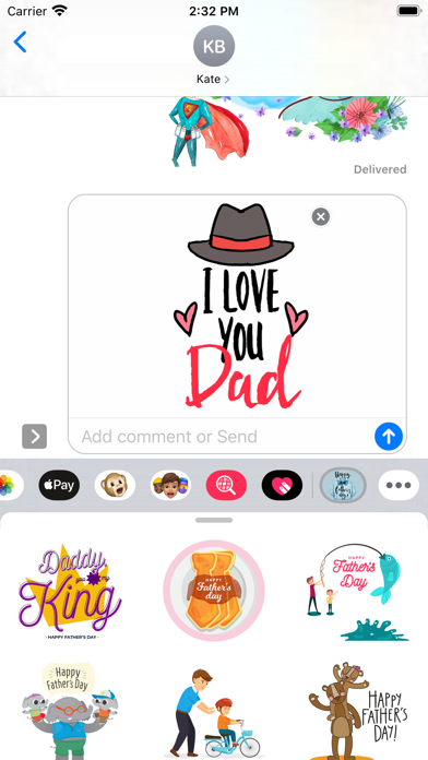 Screenshot #3 pour My Dear Father's Day Stickers