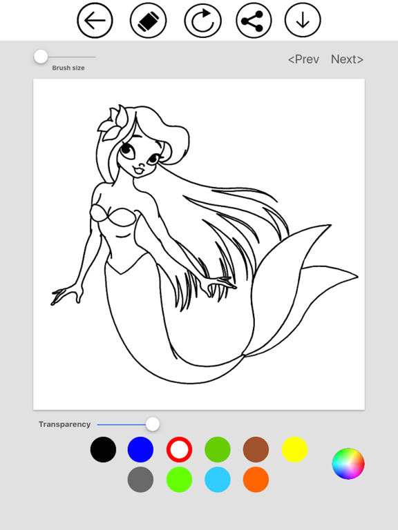 Mermaid Coloring iPad screenshot