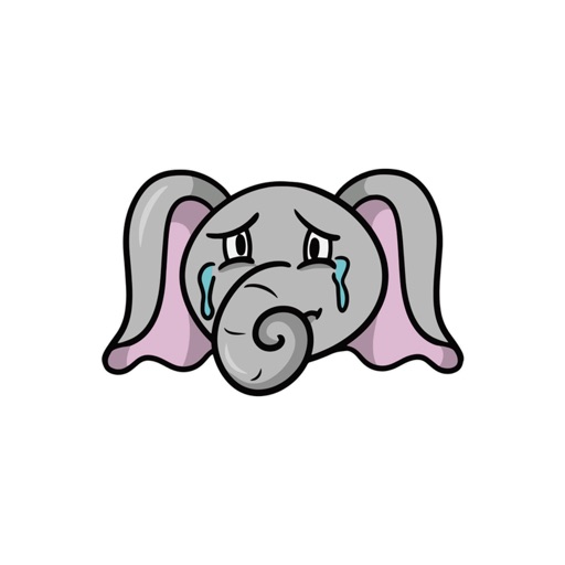 Sad Elephant Stickers