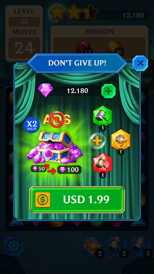 #2. Magic Quest: Match 3 Jewel (iOS) By: Kien Nguyen
