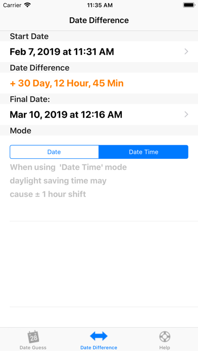 Date T Calc Screenshot