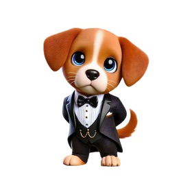 Tuxedo Puppy Stickers