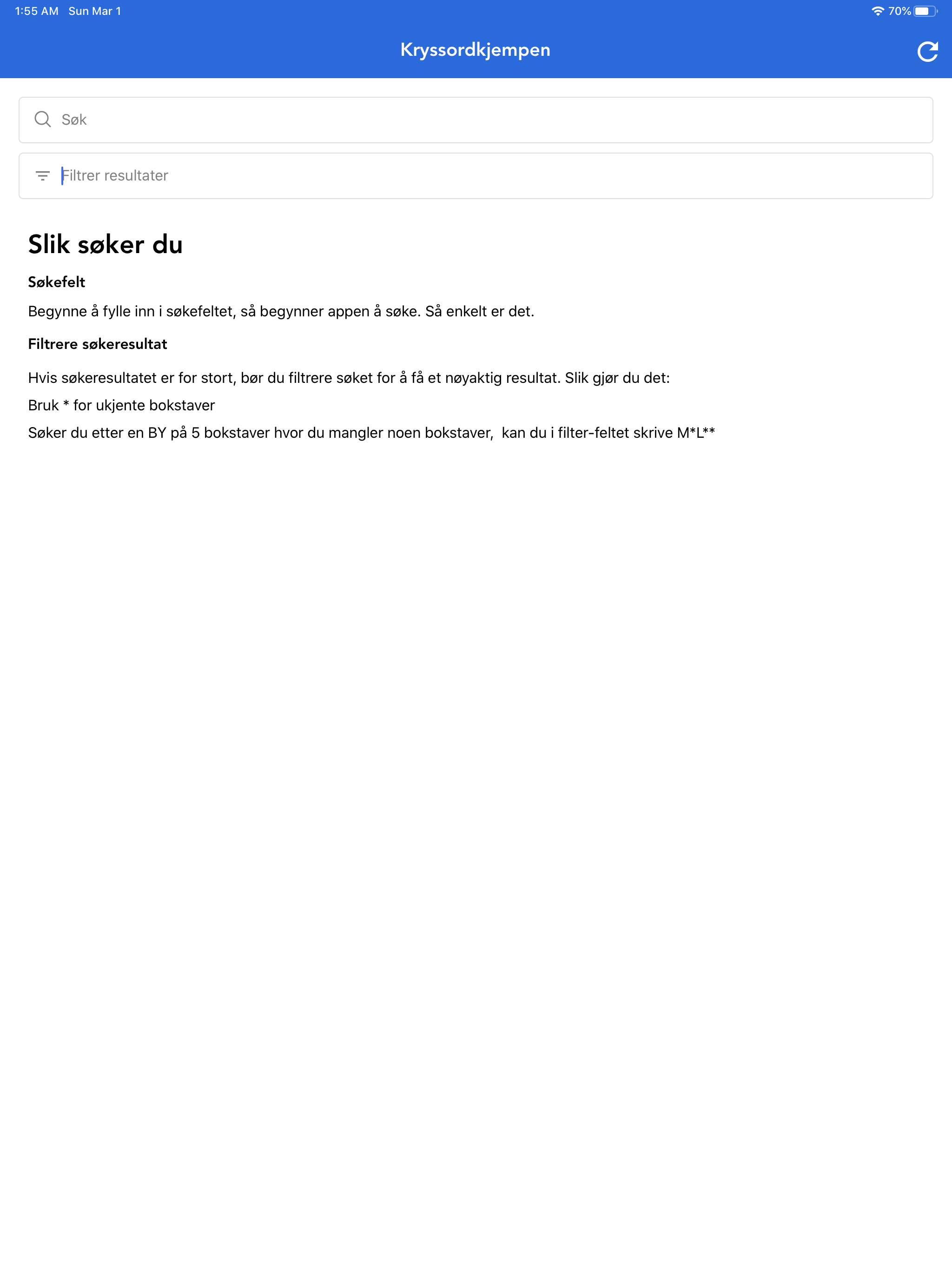 Kryssordkjempen screenshot 5