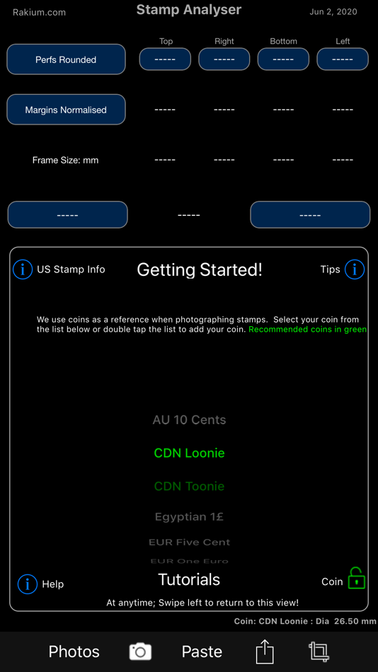 #1. Stamp Analyser (iOS) Ved: rakium Inc.