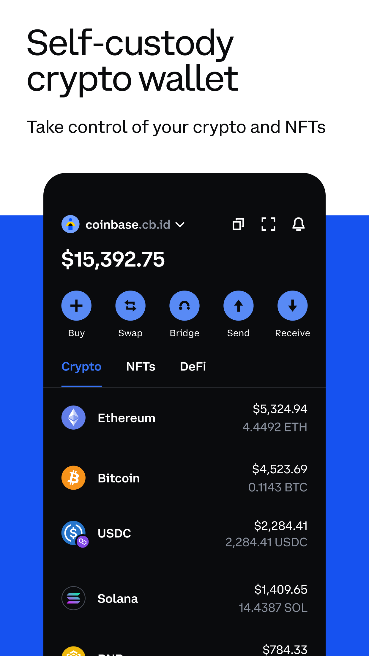 Coinbase Wallet: NFTs & Crypto screenshot 1