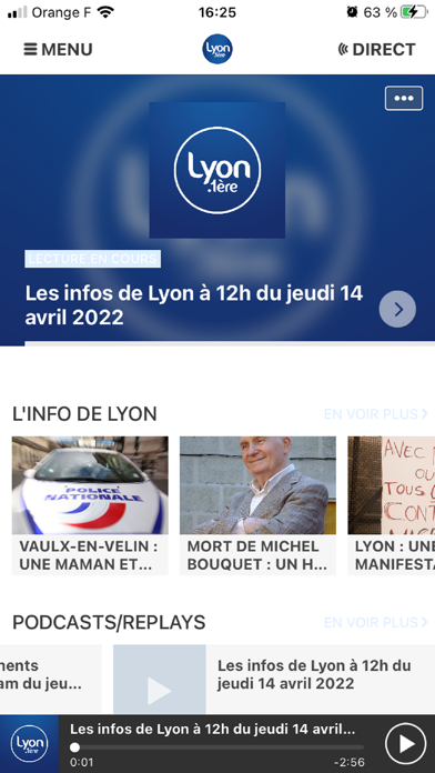 Screenshot #1 pour LYON 1ERE, la radio de Lyon.
