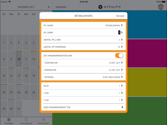 Pill Buddy iPad app afbeelding 2