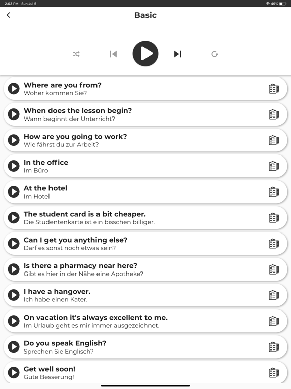 German ー Listening・Speaking iPad screenshot 4 - Education app
