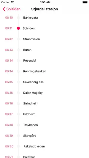 Sanntidsappen screenshot 4