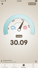 Thermo-hygrometer screenshot