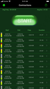 My Contraction Tracker screenshot