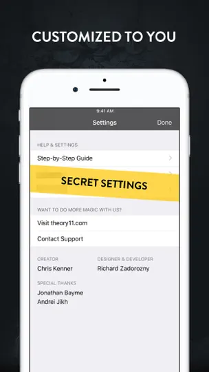 Captura de pantalla de Rising Card Magic Trick en iPhone 5