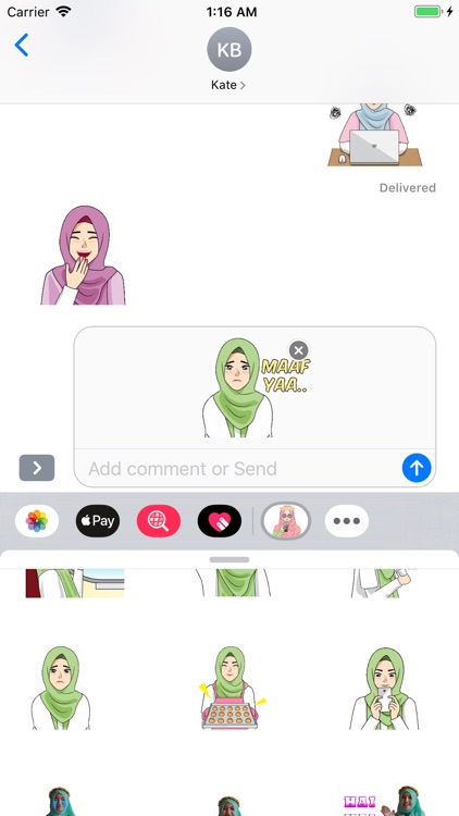 Hijab Girl Cute Stickers screenshot-9