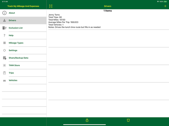 Track My Mileage And Expenses iPad screenshot 5 - Business app