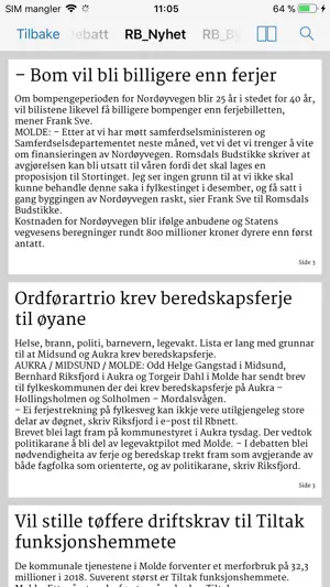 Romsdals Budstikke eavis screenshot 2