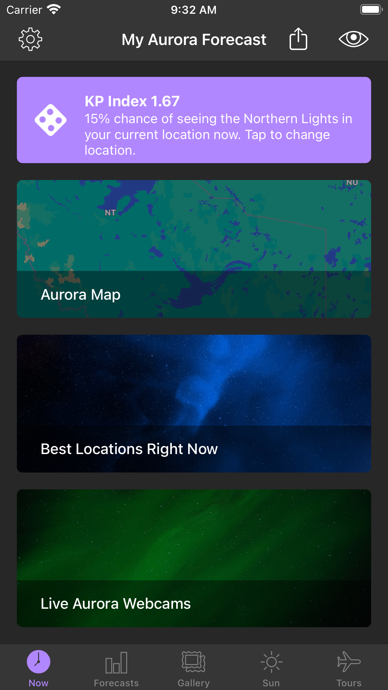 My Aurora Forecast & Alerts screenshot 1