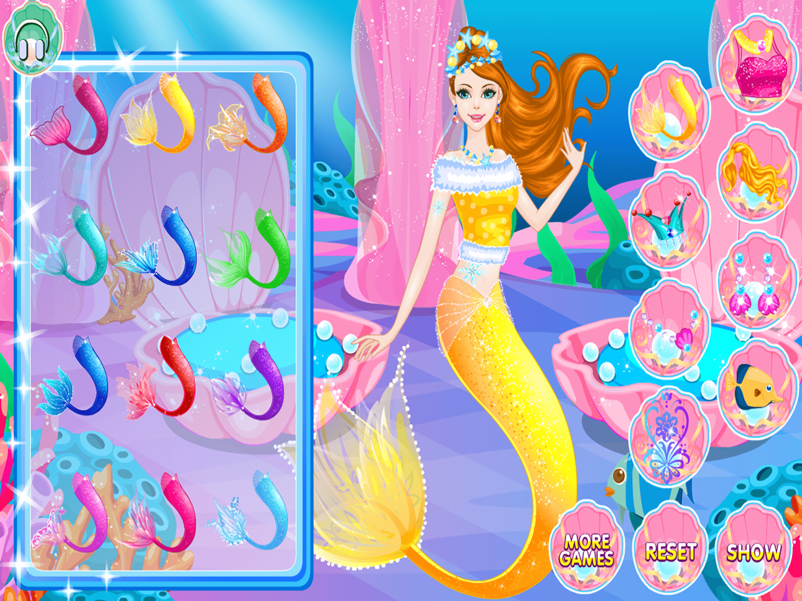 Mermaid Games, Dressing & Hair