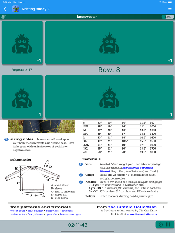 Knitting Buddy 2 iPad screenshot 4 - Utilities app