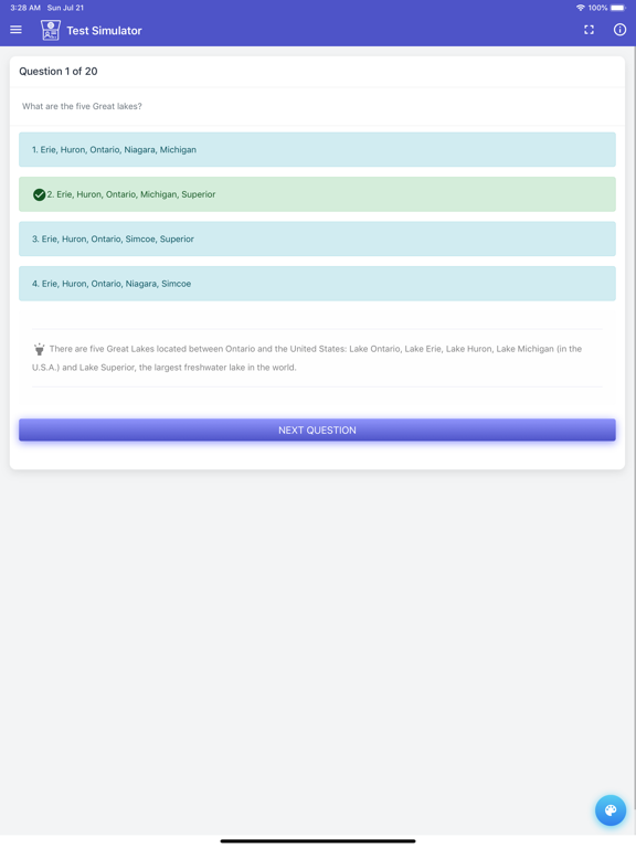 Canadian Citizenship Test Prep iPad screenshot