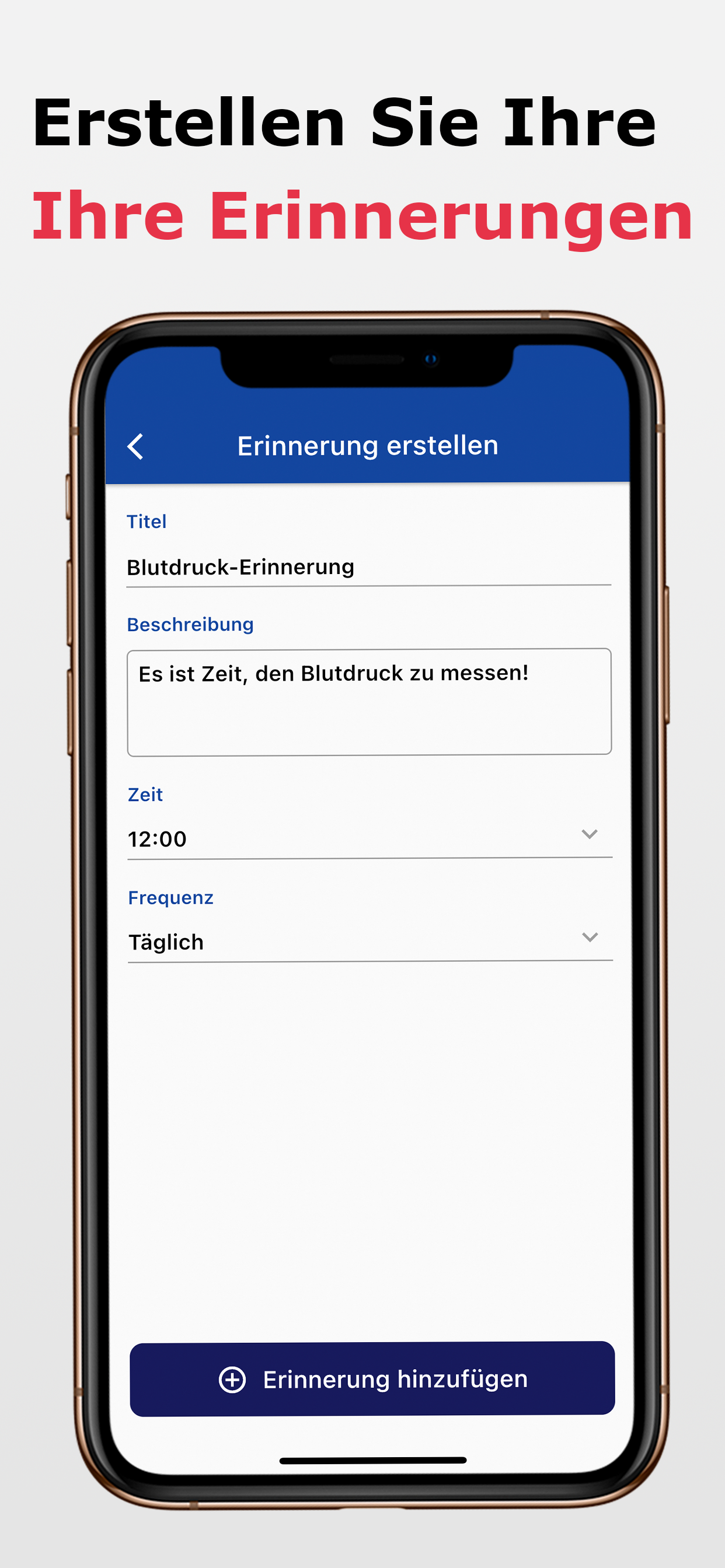 Blutdruck Tagebuch App - BPExp