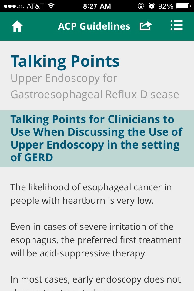 ACP Clinical Guidelines screenshot 4