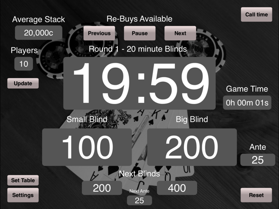 Screenshot #4 pour Poker Blinds Timekeeper