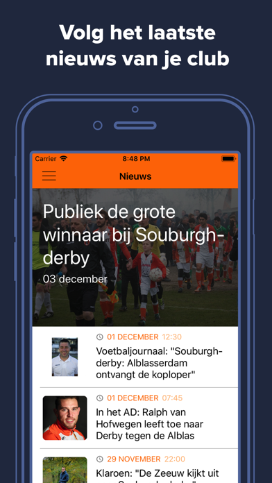 VoetbalAssist ClubApp Screenshot