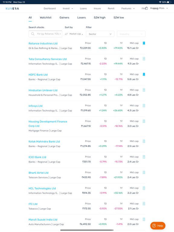 Screenshot #6 pour Kuvera: SIP Mutual Funds App