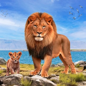 Lion Family Simulator Game