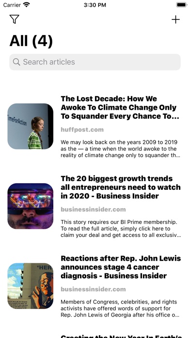 Screenshot #1 pour Feather - save articles!