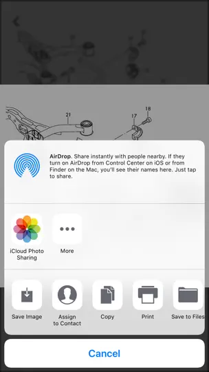 Screenshot von Autoteile Für Volkswagen auf dem iPhone 7