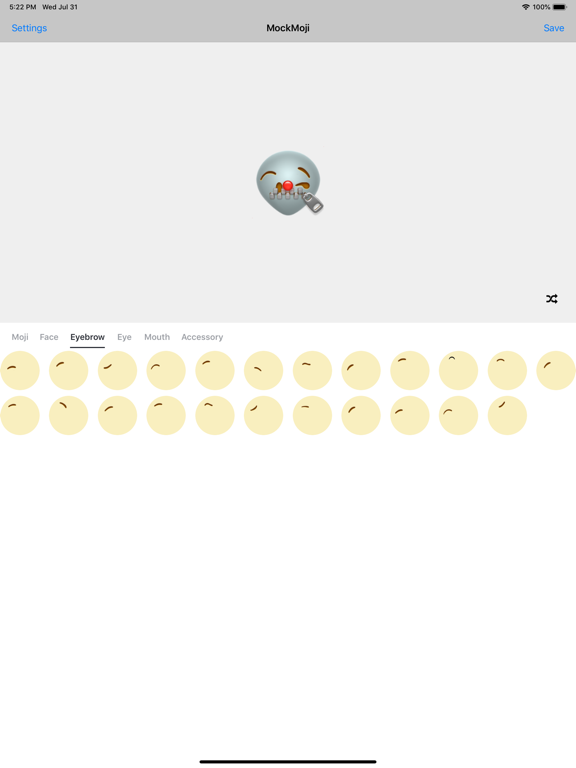 MockMoji:Custom Emoji &Kaomoji iPad screenshot 9 - Reference app