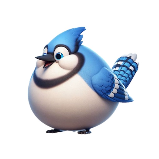 Fat Blue Jay Stickers icon
