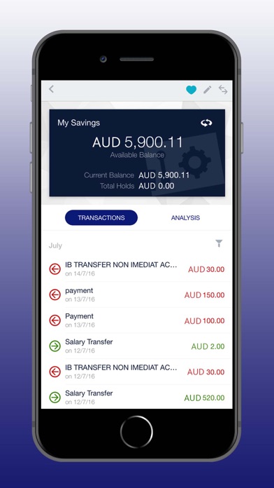 Bank of Sydney Mobile Banking Screenshot