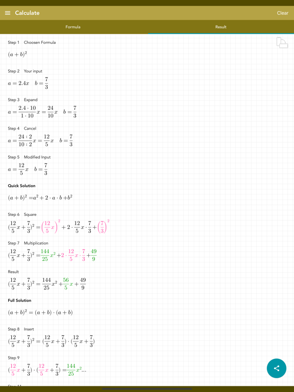 Square of a Binomial iPad screenshot 4 - Education app