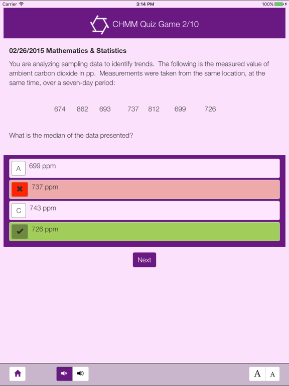 CHMM Quiz Game iPad screenshot 4 - Education app