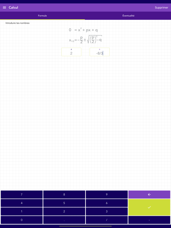 Screenshot #5 pour Formule Quadratique PQ Pro
