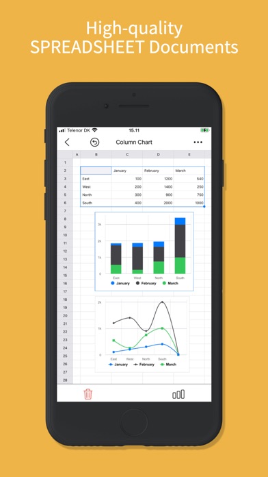 The Spreadsheet App. - Sheets Screenshot