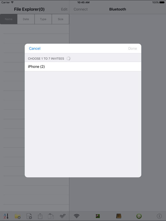 Bluetooth U iPad screenshot