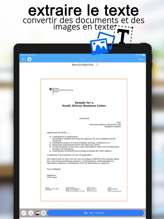 Screenshot #6 pour Scanner Traducteur et Document