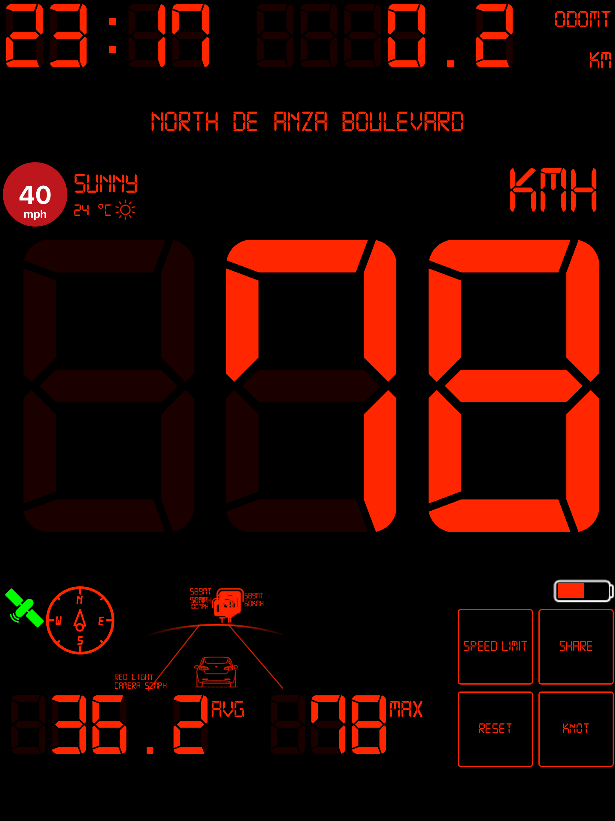 Speedmeter mph digital display screenshot 13