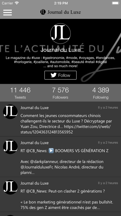 Journal du Luxe iPhone screenshot 4 - News app
