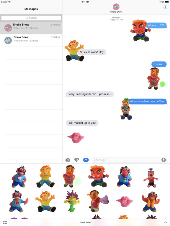 Screenshot #5 pour Snew Snee Stickers