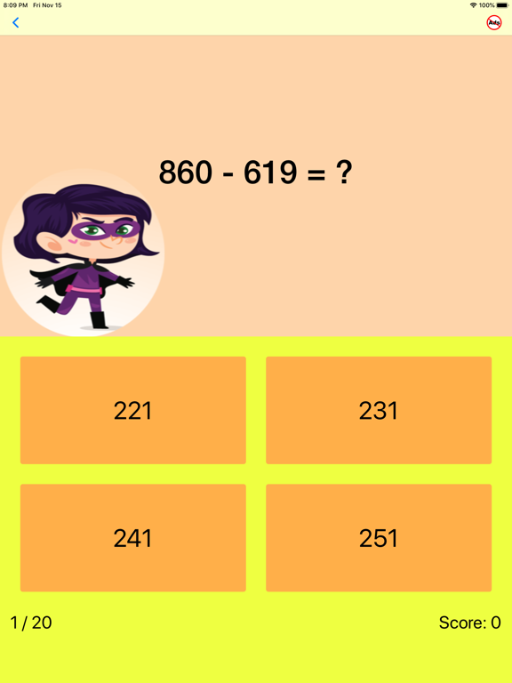 Third Grade Math Quiz iPad screenshot 4 - Education app