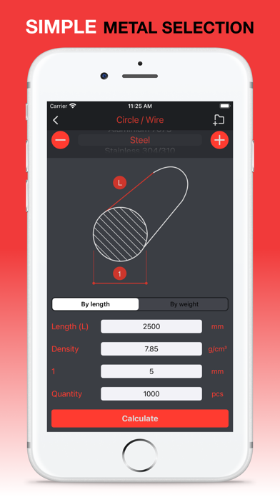 Rebar Weight. Metal Calculator
