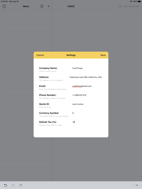 Screenshot #4 pour Freelance Invoice