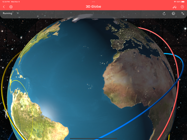 Screenshot 3D di ISS Real-Time Tracker