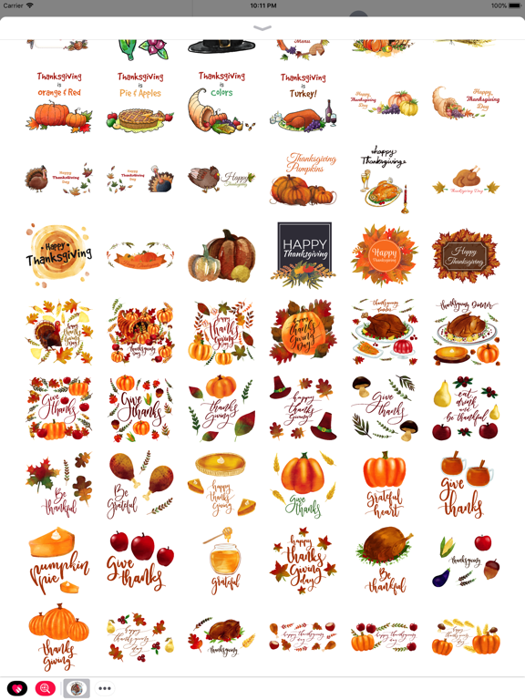 Screenshot #6 pour Thanksgiving Watercolor Set
