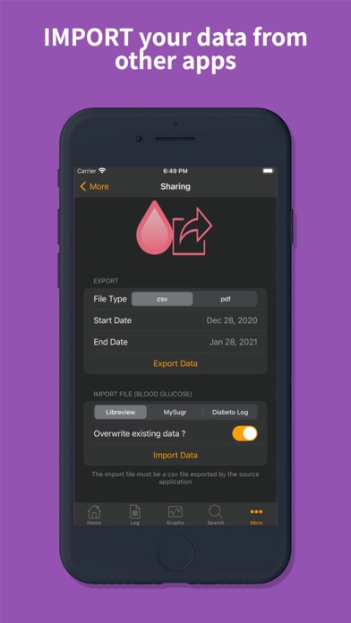 Diabetes App - Diabeto Log Screenshot